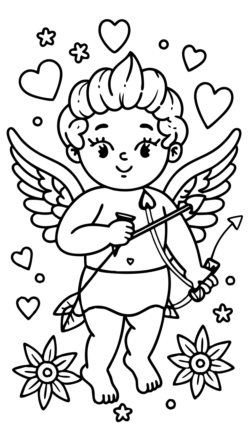 coloriage cupidon